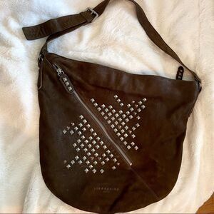 Liebeskind Berlin Farina Waxy Nubuck Studded Leather Hobo Bag
